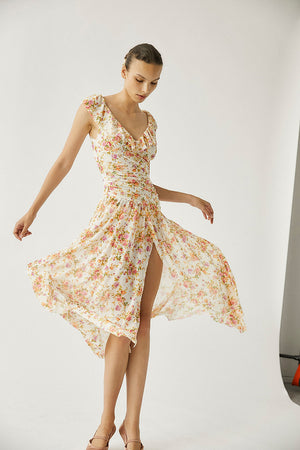 Tach Pyana maxi floral layered mesh midi dress | PIPE AND ROW Seattle