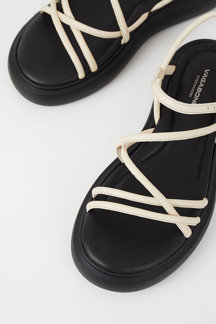 Vagabond Blenda strappy sandal off white leather | Pipe and Row Seattle