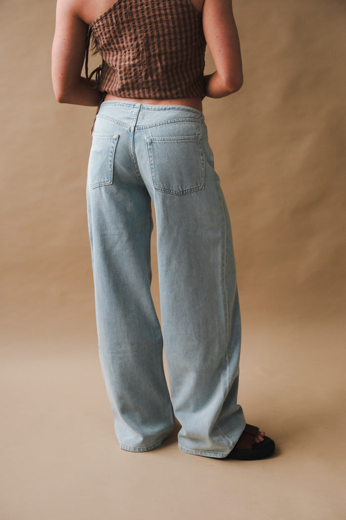 Still Here cool jeans denim cloud vintage light blue | Pipe and Row Seattle Boutique