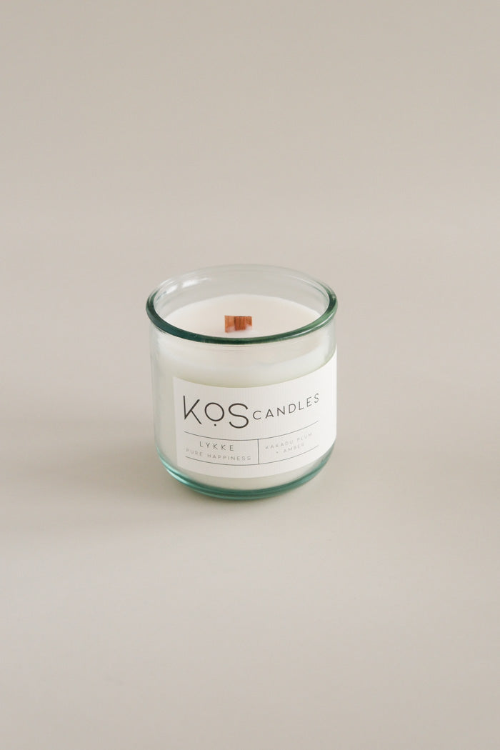 KOS Lykke wooden wick candle Handmade Seattle | PIPE AND ROW