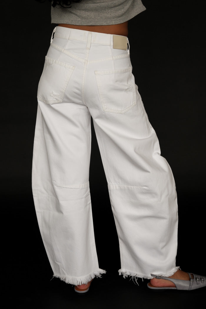 Citizens of Humanity oversized Horseshoe jeans jicima white denim | Pipe and Row