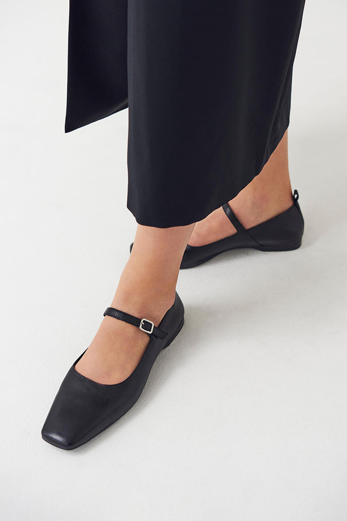 Vagabond Mary Jane Delia ballet black leather | Pipe and Row Seattle Boutique