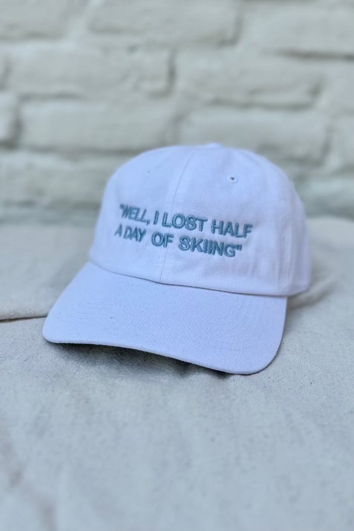 Gwyneth Paltrow half a day of skiing Intentionally Blank dad hat | pipe and row boutique seattle