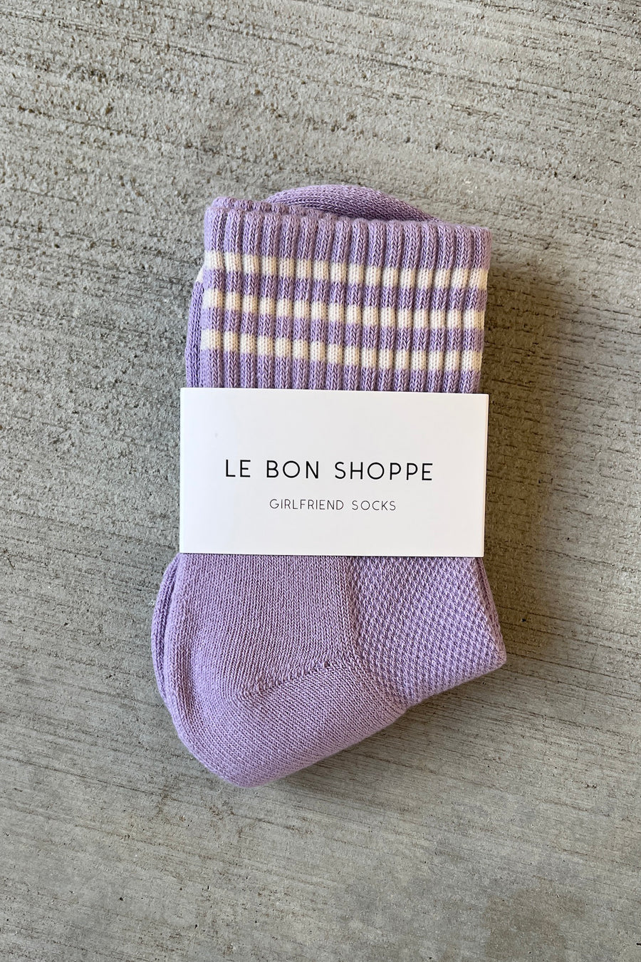 Le Bon Shoppe ribbed Girlfriend socks iris | pipe and row boutique