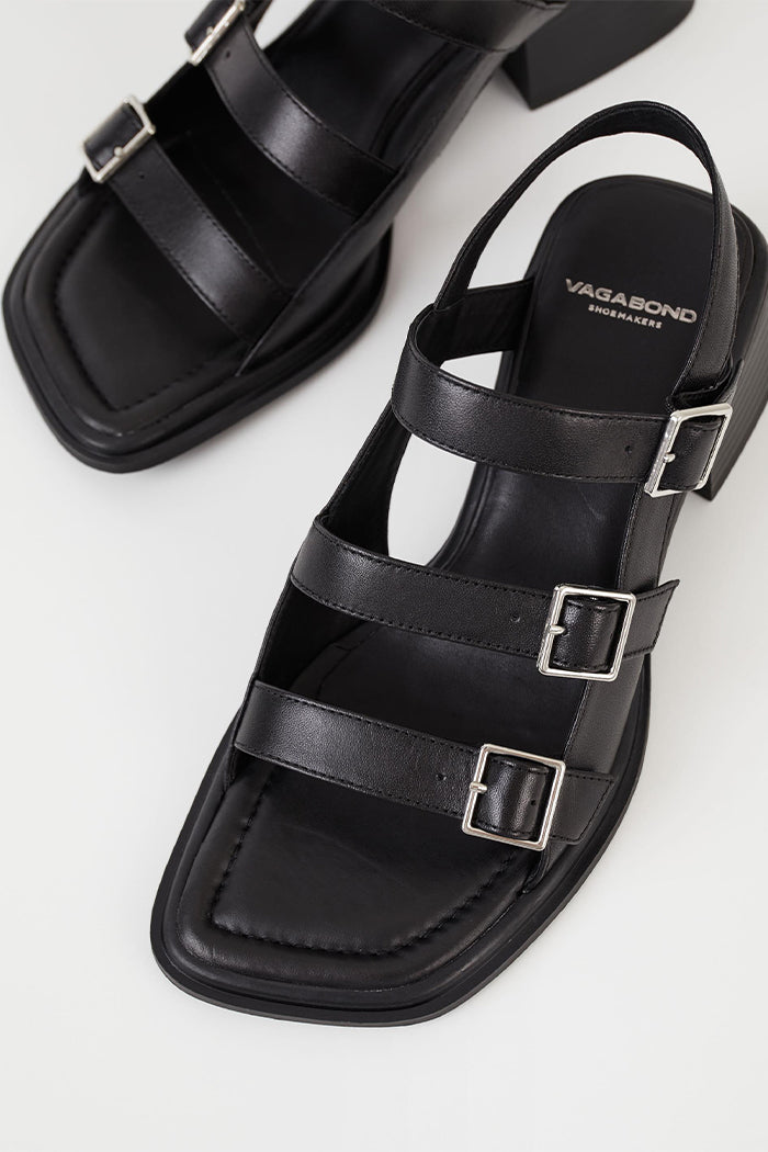 Vagabond Ines triple buckle sandal minimal buckle sandals | Pipe and Row