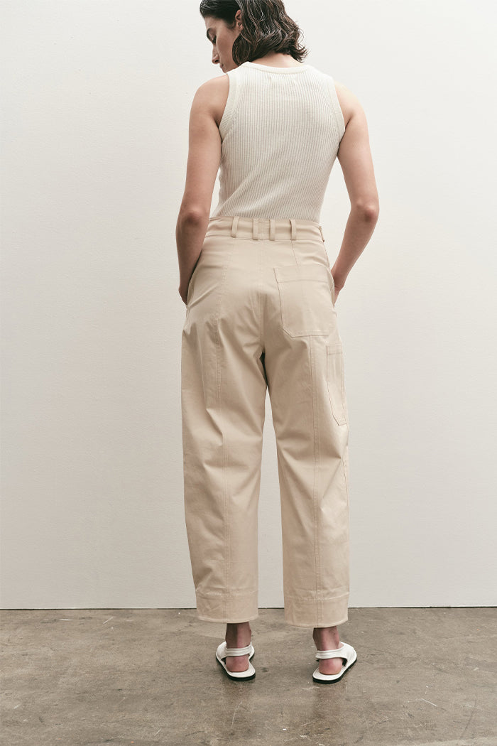 Mijeong Park cropped workwear trousers light weight | Pipe and Row Seattle