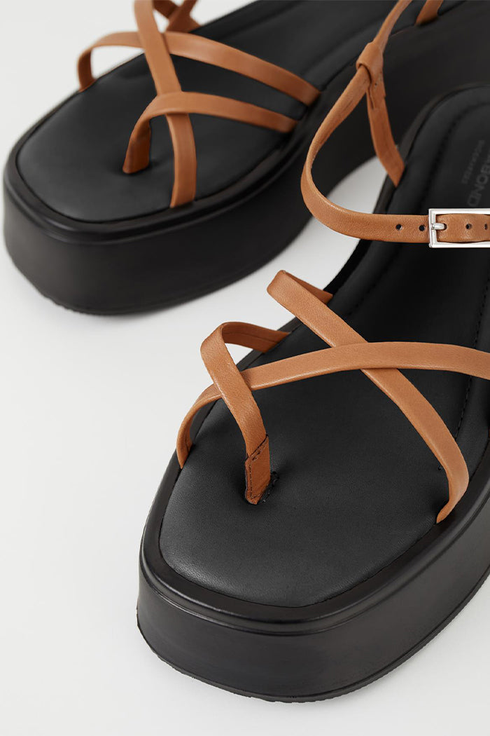Vagabond Courtney cognac strappy platform sandals | pipe and row boutique seattle