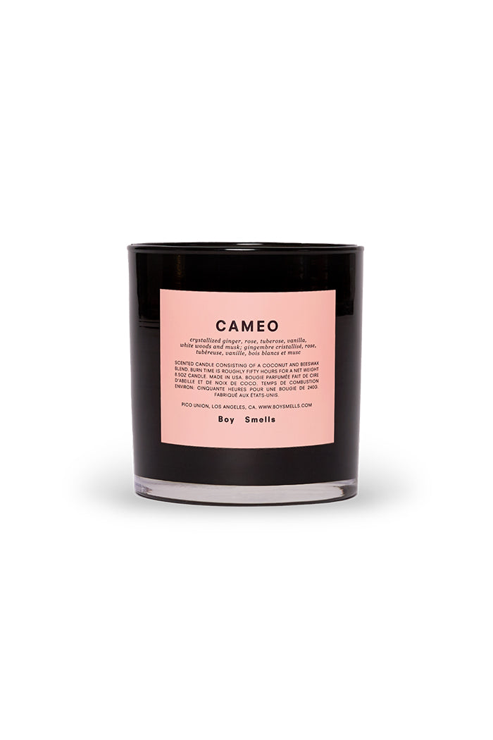 Boy Smells Cameo candle. ginger rose tuberose vanilla woods musk | pipe and row