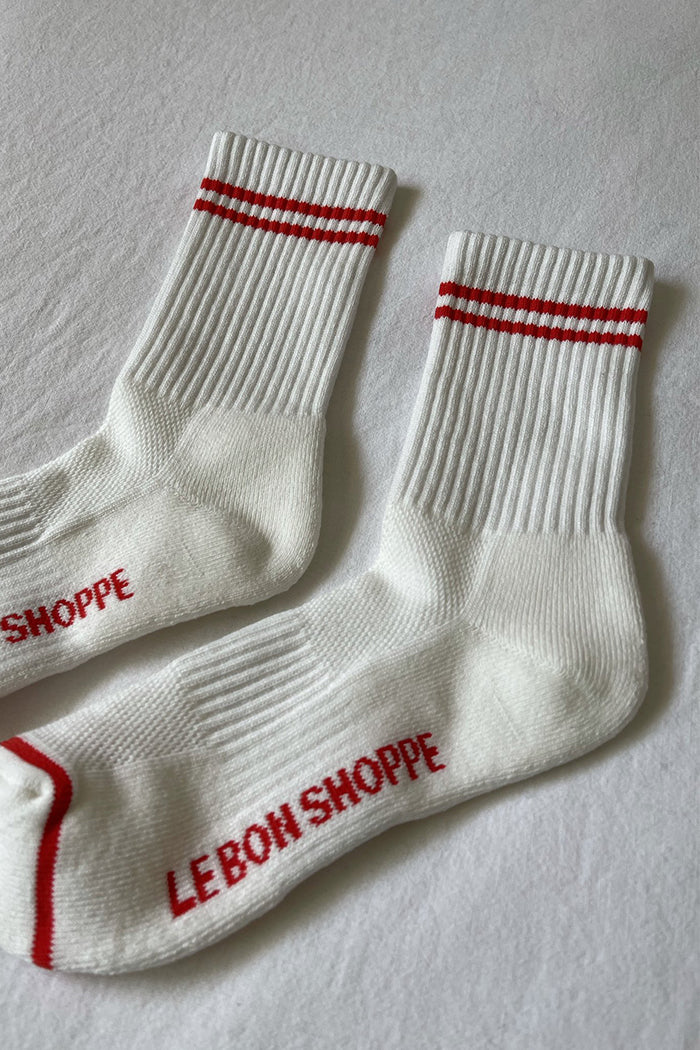 Le Bon Shoppe Boyfriend white socks WFH cozy | Pipe and Row Boutique Seattle