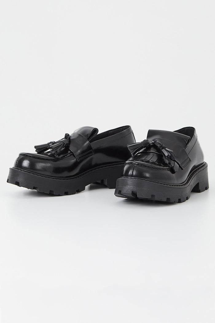 Vagabond Cosmo 2.0 tassel chunky loafer polished black leather | Pipe and Row