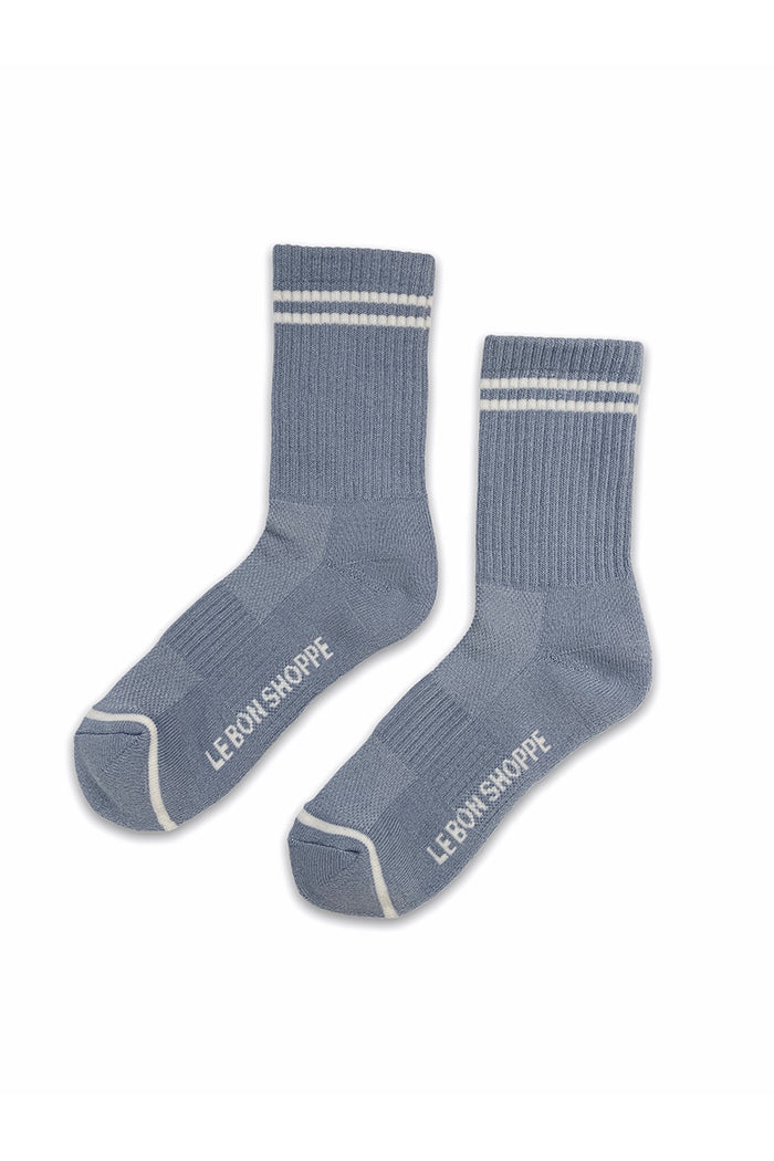 Le Bon Shoppe Boyfriend socks cozy blue grey | Pipe and Row Boutique Seattle