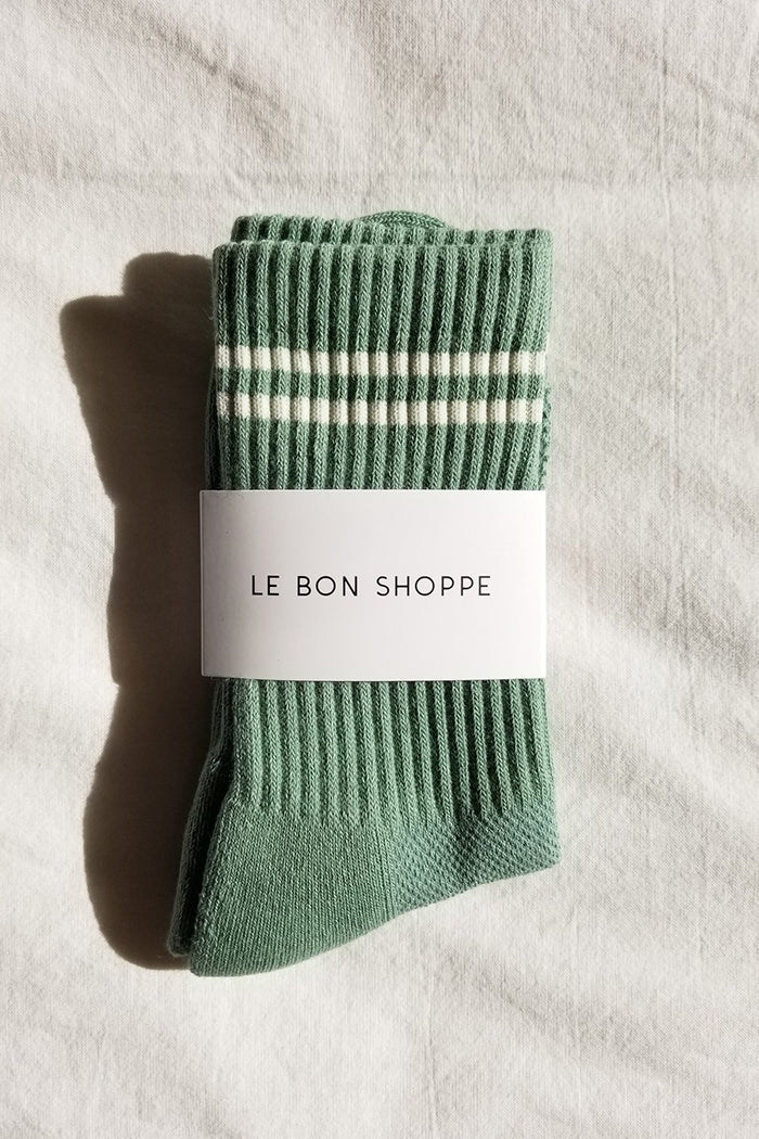 Le Bon Shoppe Boyfriend socks in meadow green | Pipe and Row boutique