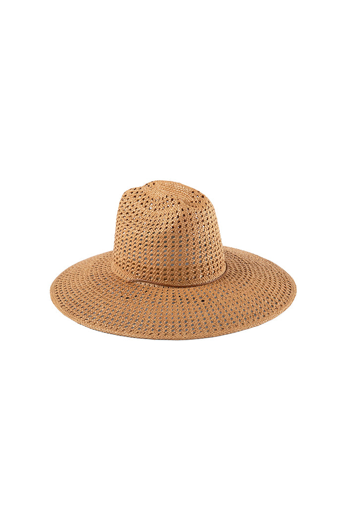 Lack of Color the Vista large brim straw hat cesca brown | Pipe and Row