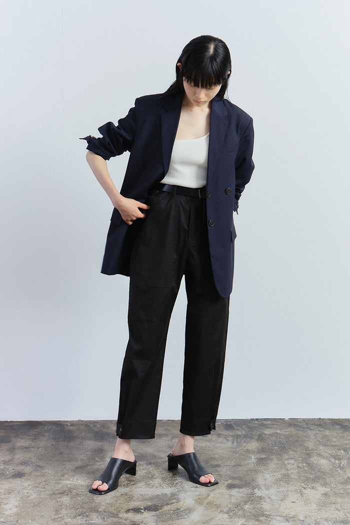 Mijeong Park cropped workwear trousers black | Pipe and Row Seattle