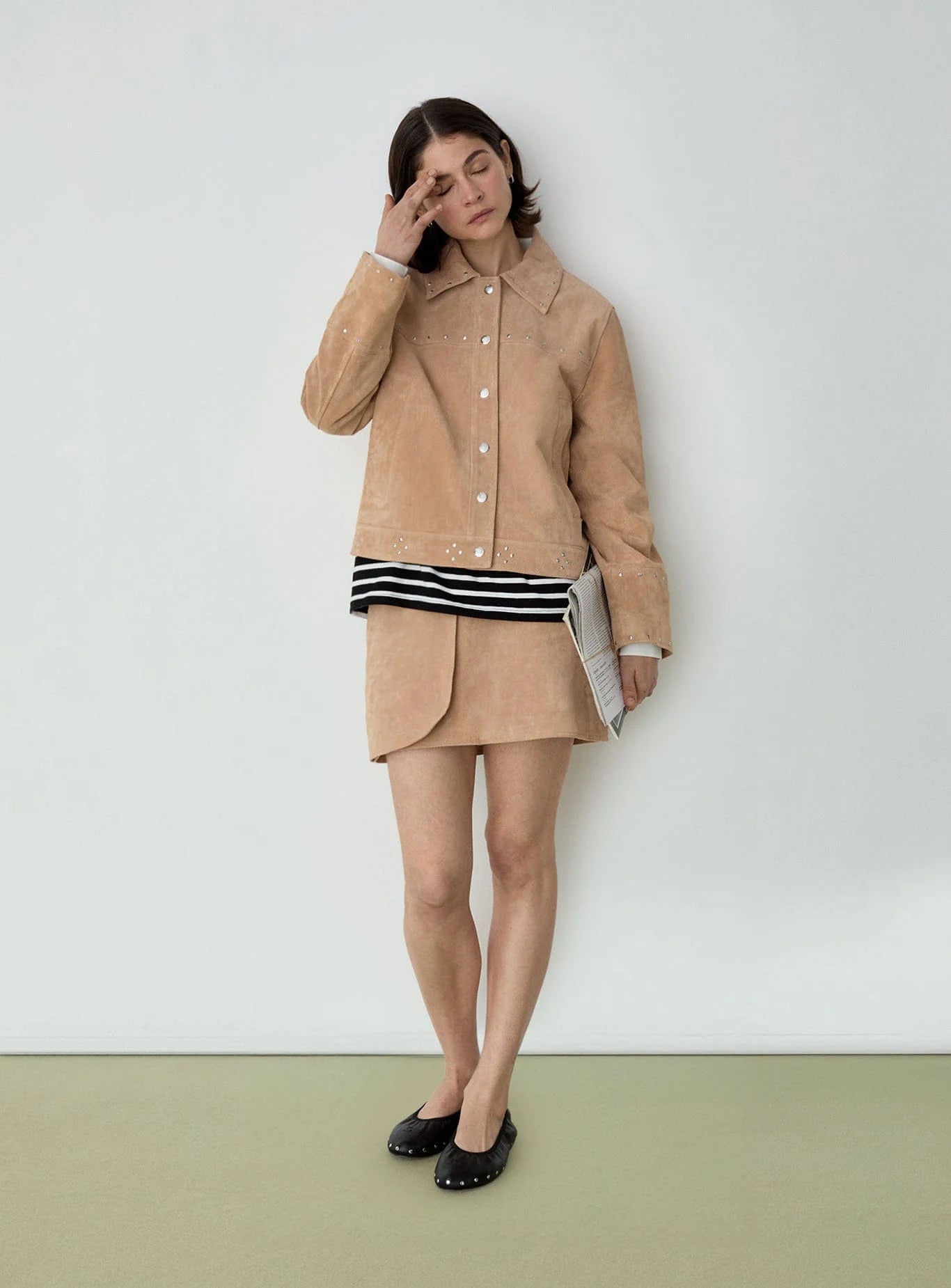 LUANA SHORT SKIRT TAUPE