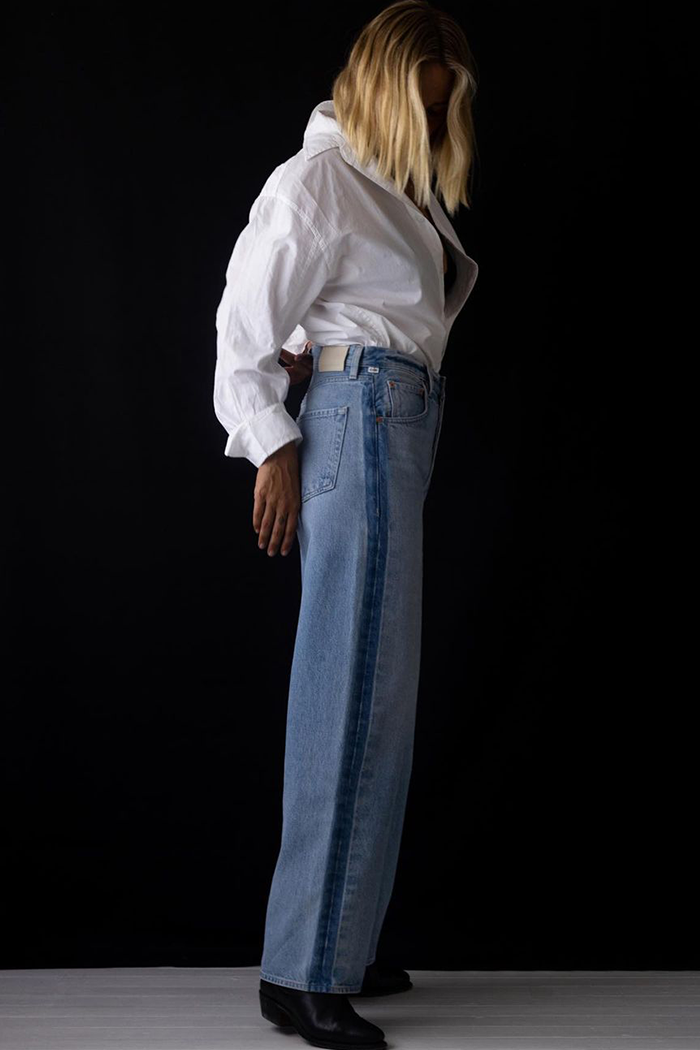 AYLA BAGGY TUXEDO JEAN