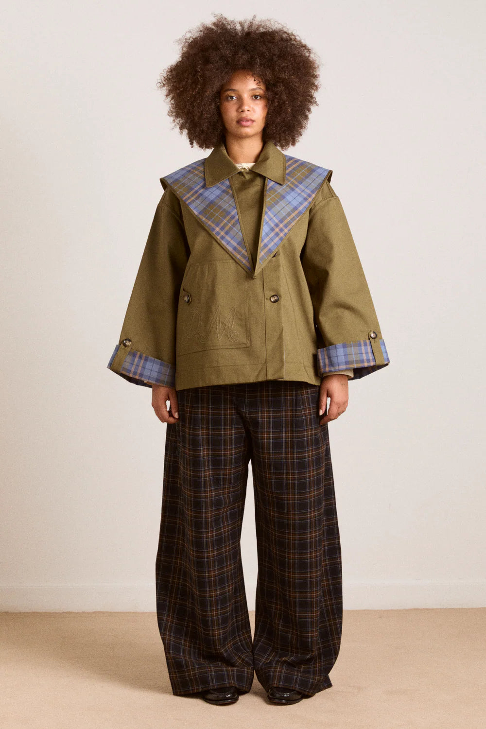 JERRY CROP TRENCH COAT