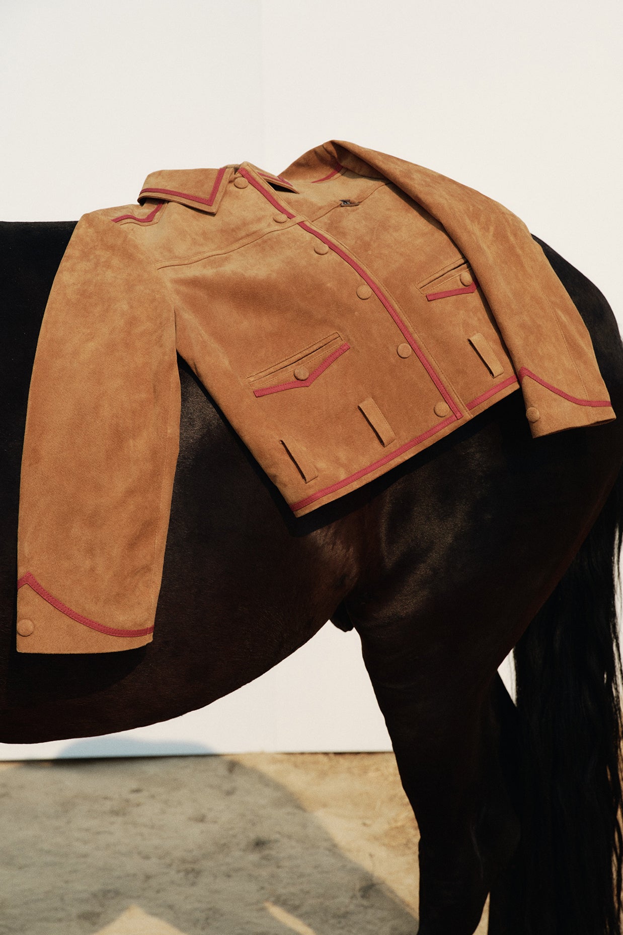 AVELINE REAL SUEDE CAMEL JACKET