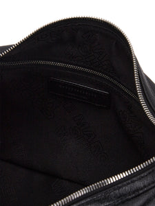 Marge Sherwood Outpocket Hobo bag zip glossy black leather | PIPE AND ROW