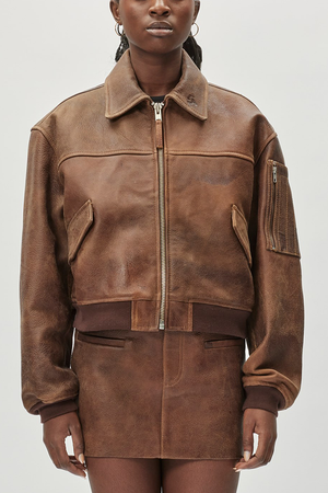 ROCKY LEATHER BOMBER