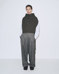 Mijeong Park ribbed neck warmer charcoal grey | Pipe and Row