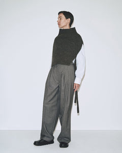 Mijeong Park ribbed neck warmer charcoal grey | Pipe and Row