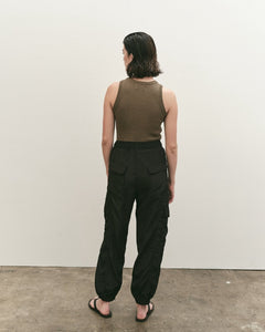  Mijeong Park drawstring lightweight cargo pants textured black | Pipe and row