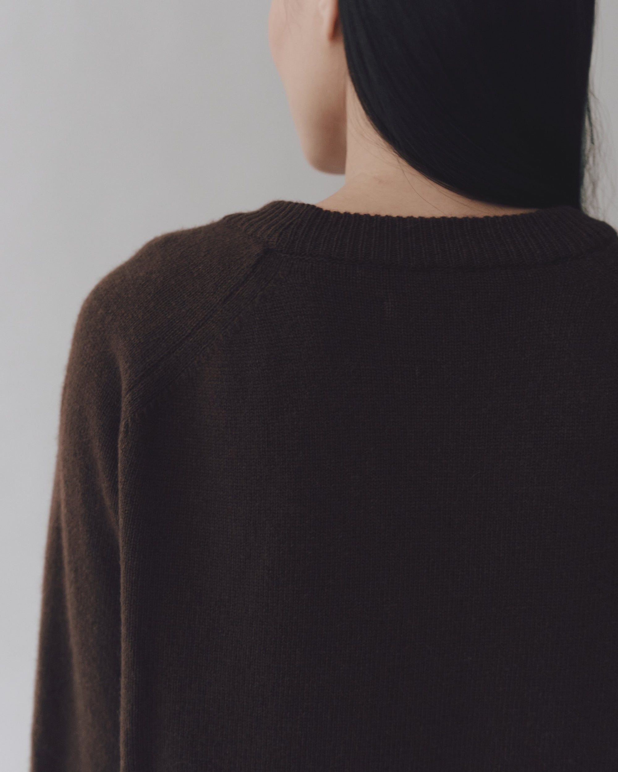 Mijeong Park cashmere blend crewneck knit sweater brown | Pipe and Row