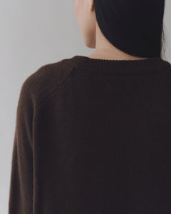 Mijeong Park cashmere blend crewneck knit sweater brown | Pipe and Row