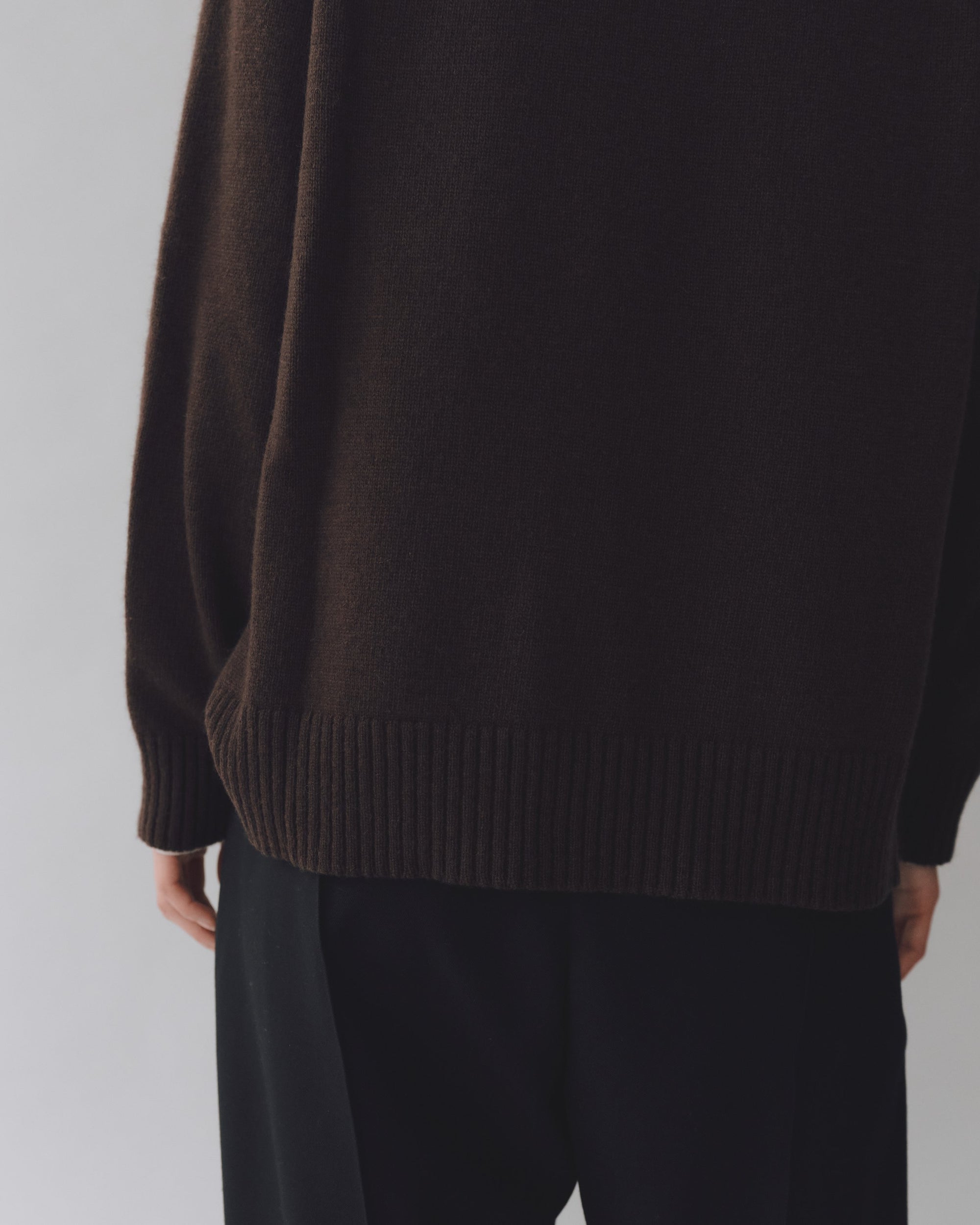 Mijeong Park cashmere blend crewneck knit sweater brown | Pipe and Row