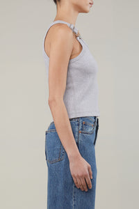 Still Here NYC Mississippi ribbed overall tank top grey | PIPE AND ROW Seattle