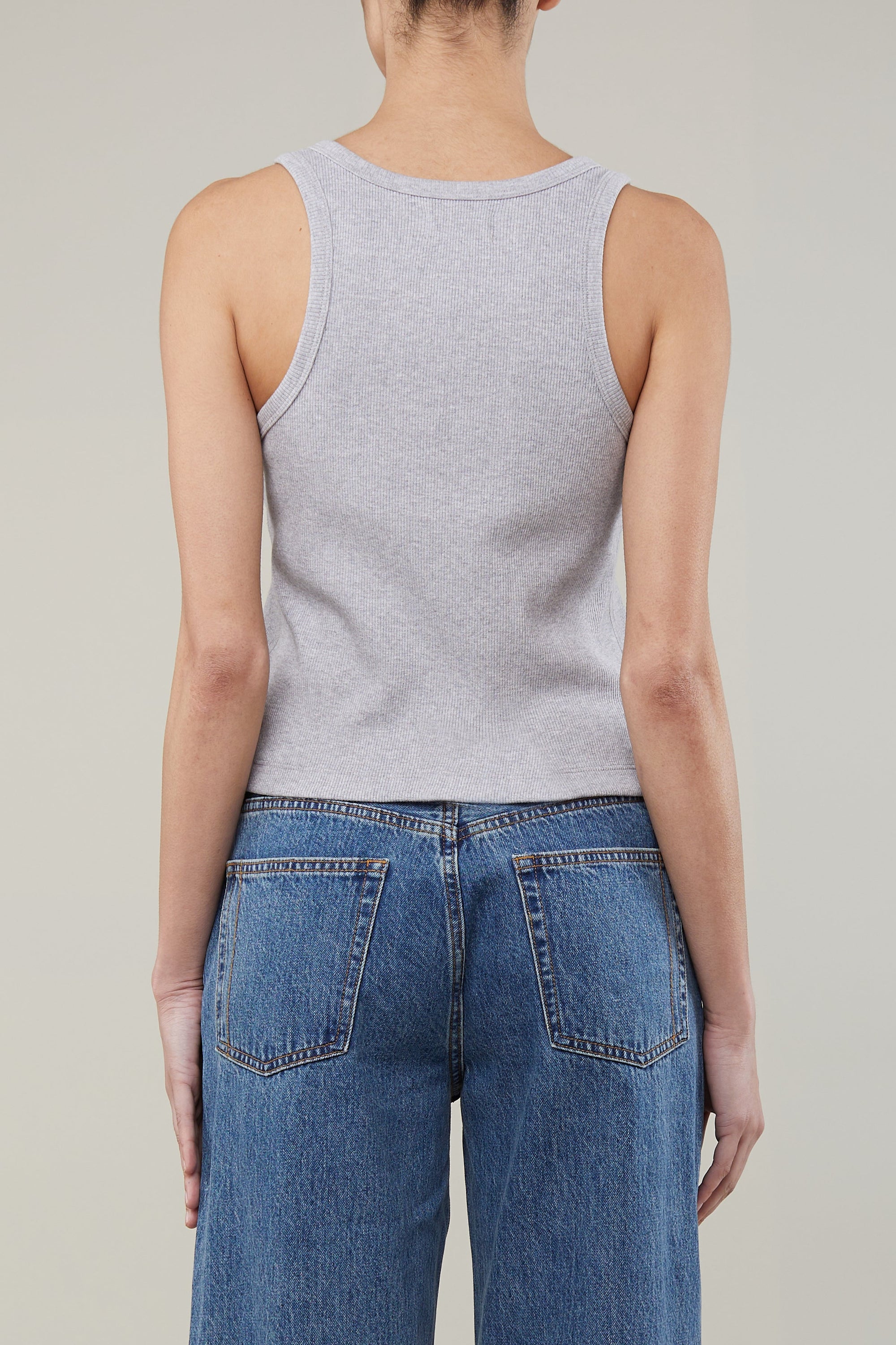 Still Here NYC Mississippi ribbed overall tank top grey | PIPE AND ROW Seattle