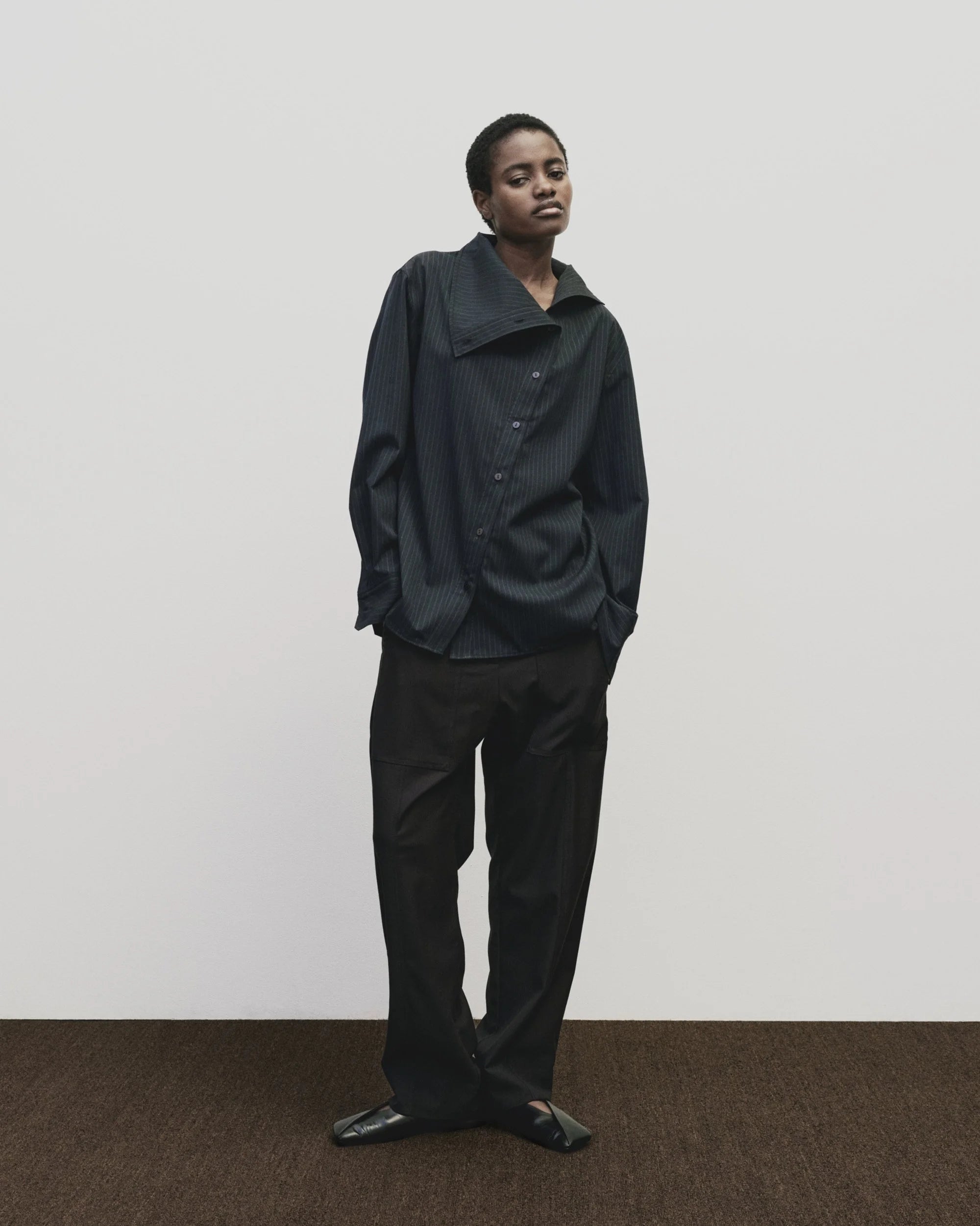 WOOL BLEND WORKWEAR PANTS