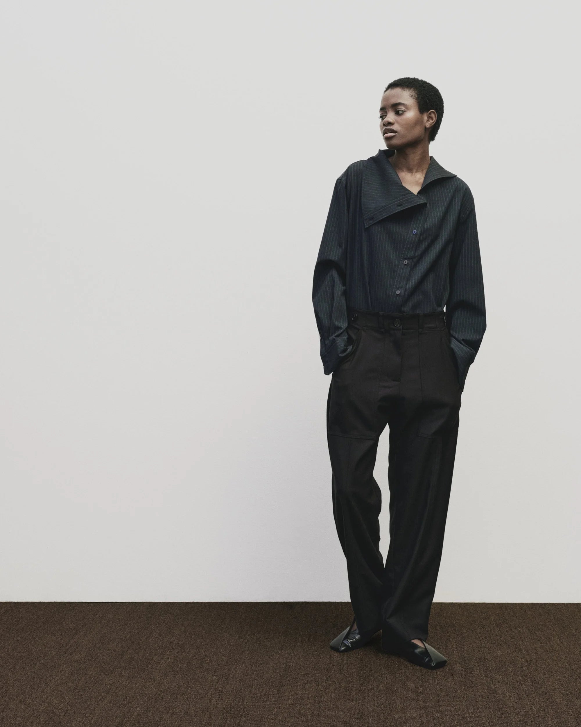 WOOL BLEND WORKWEAR PANTS