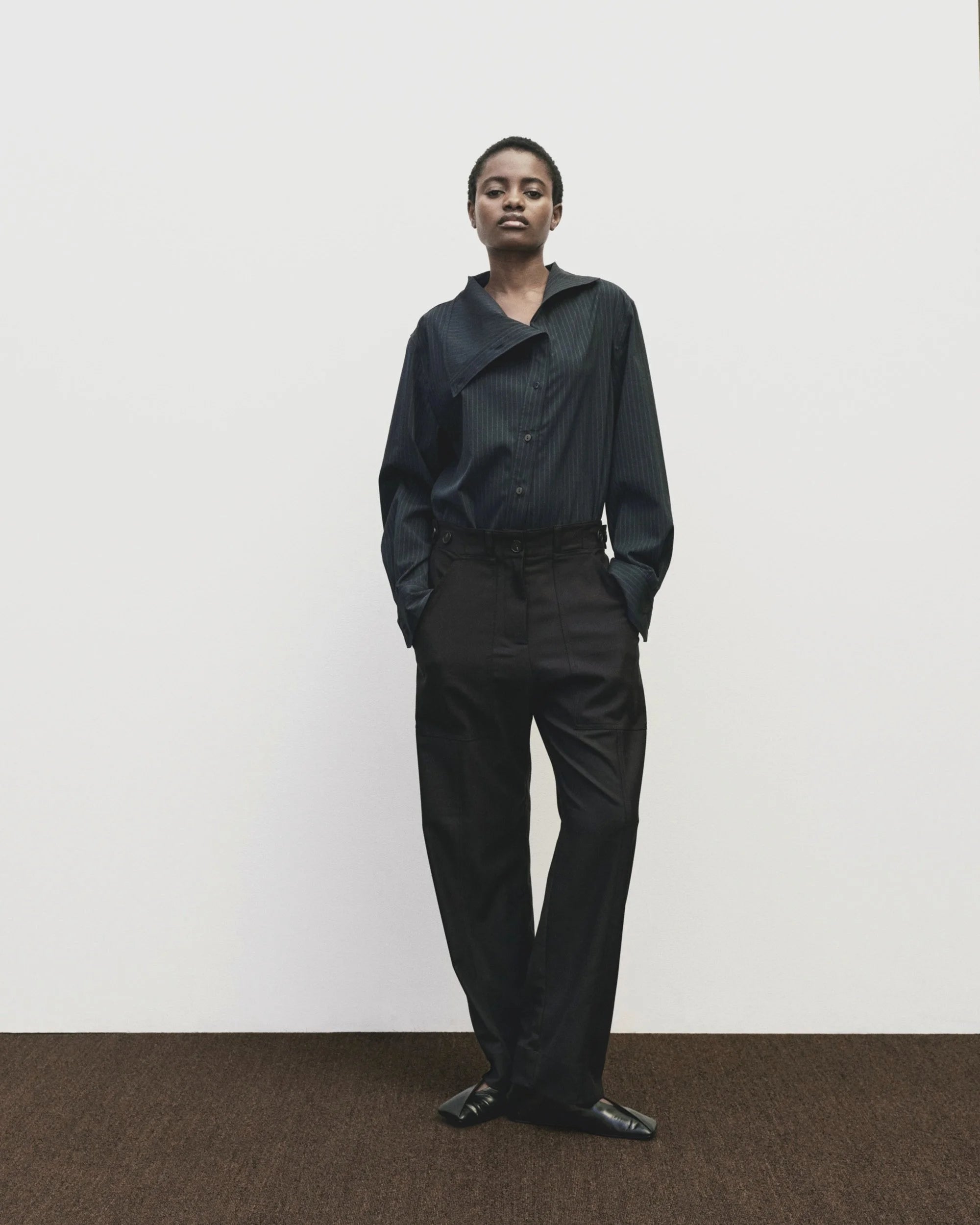 WOOL BLEND WORKWEAR PANTS