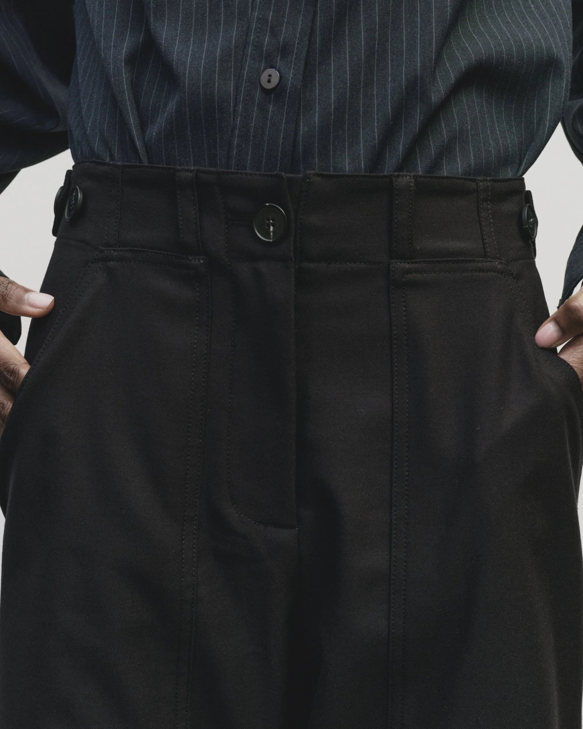 WOOL BLEND WORKWEAR PANTS