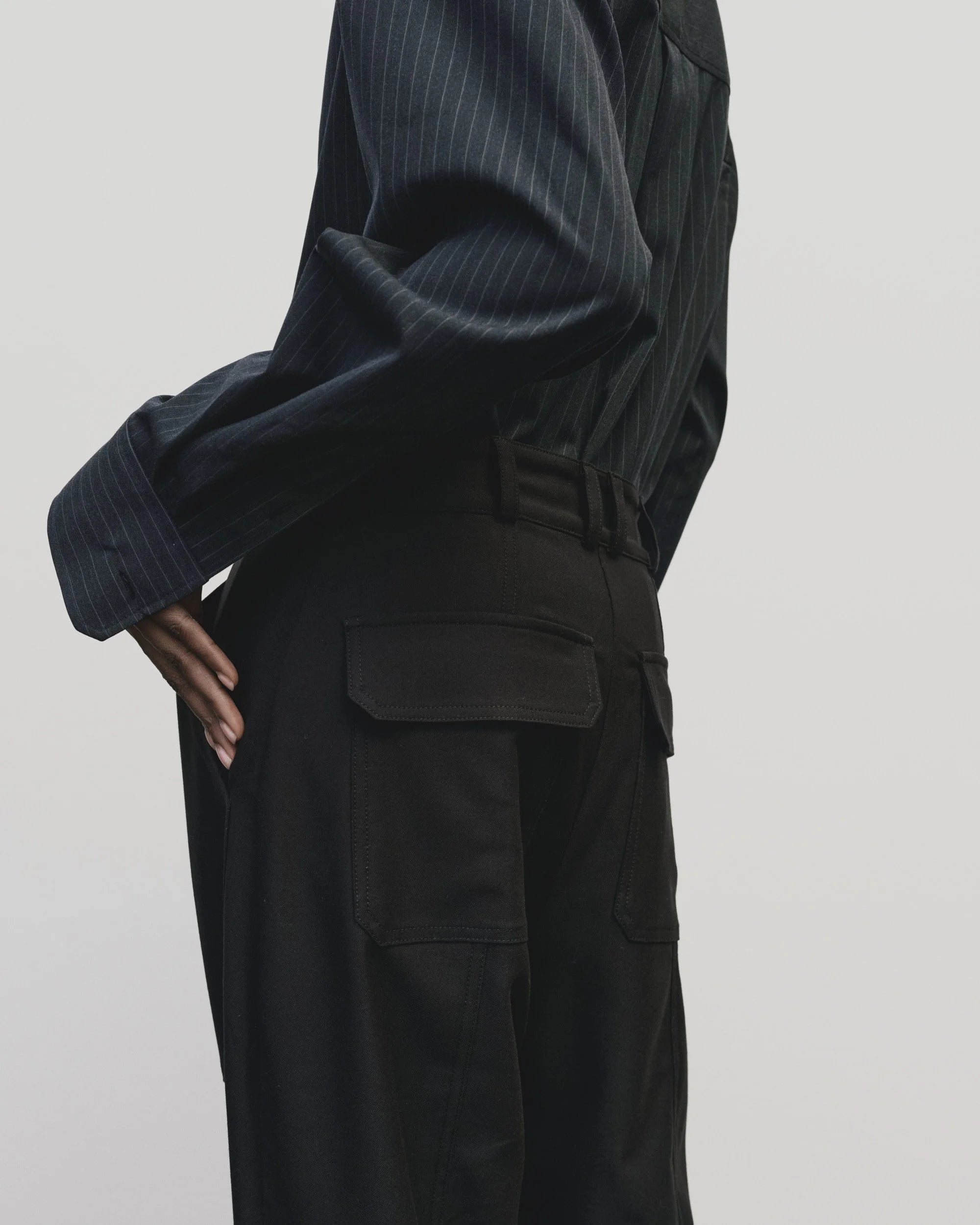 WOOL BLEND WORKWEAR PANTS