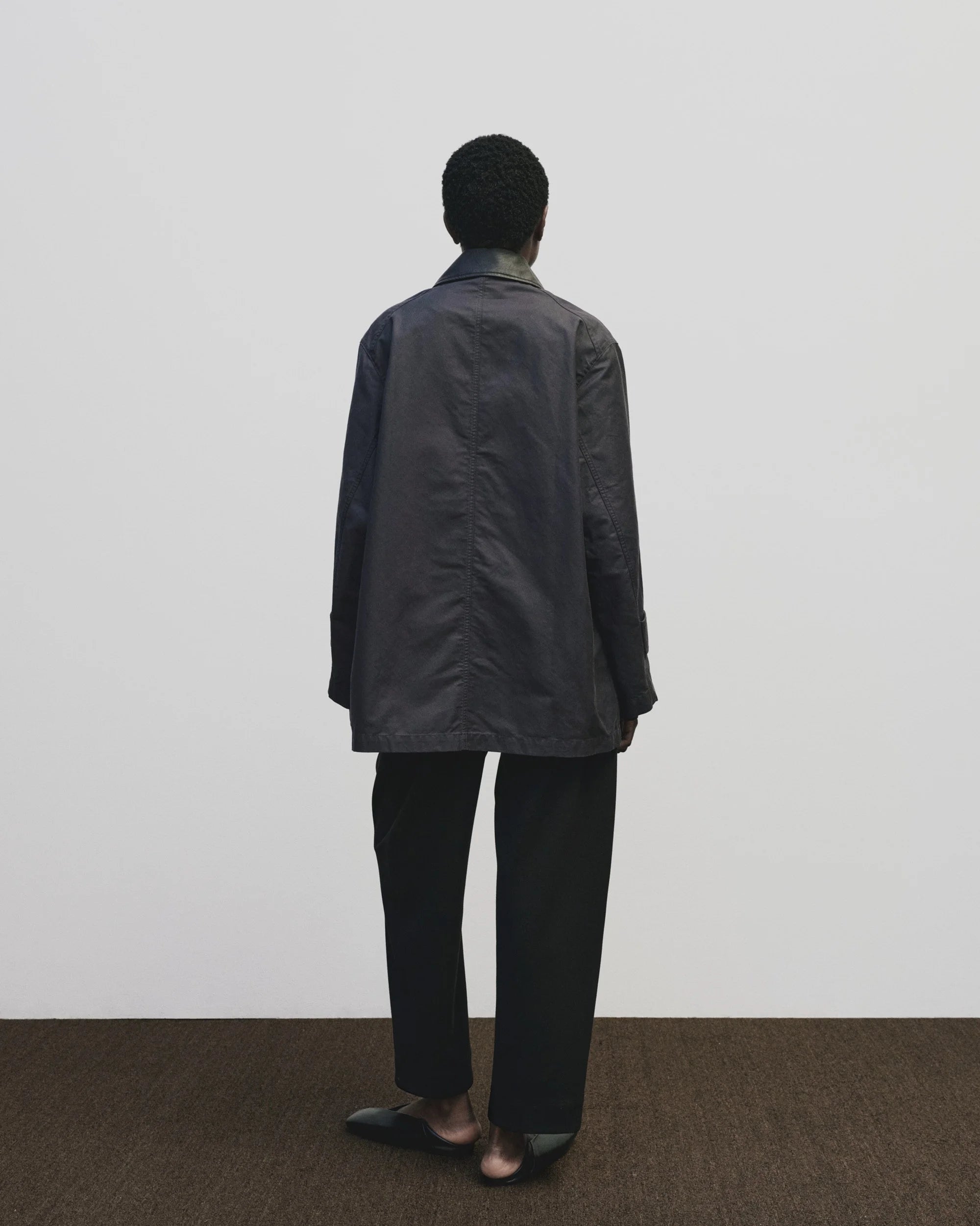 CONTRAST COLLAR WORK JACKET