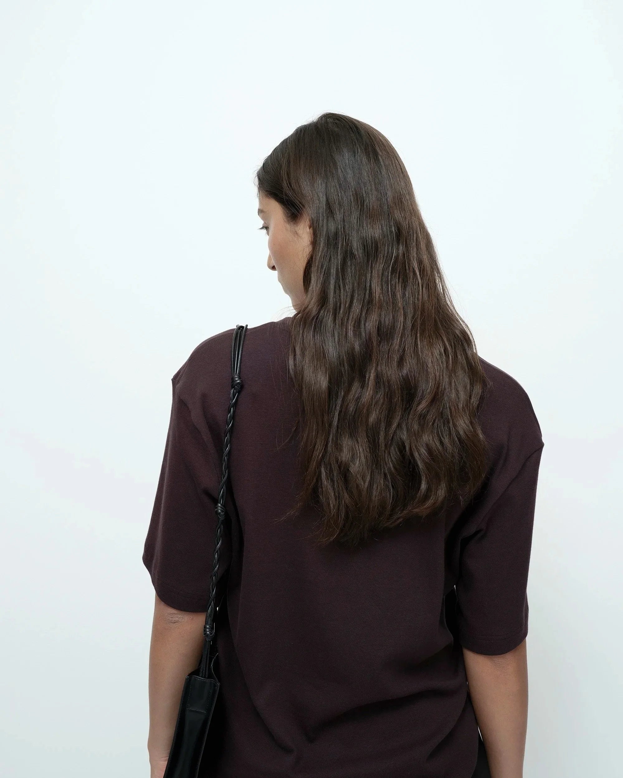 Mijeong Park crewneck oversized t-shirt dark brown | Pipe and Row
