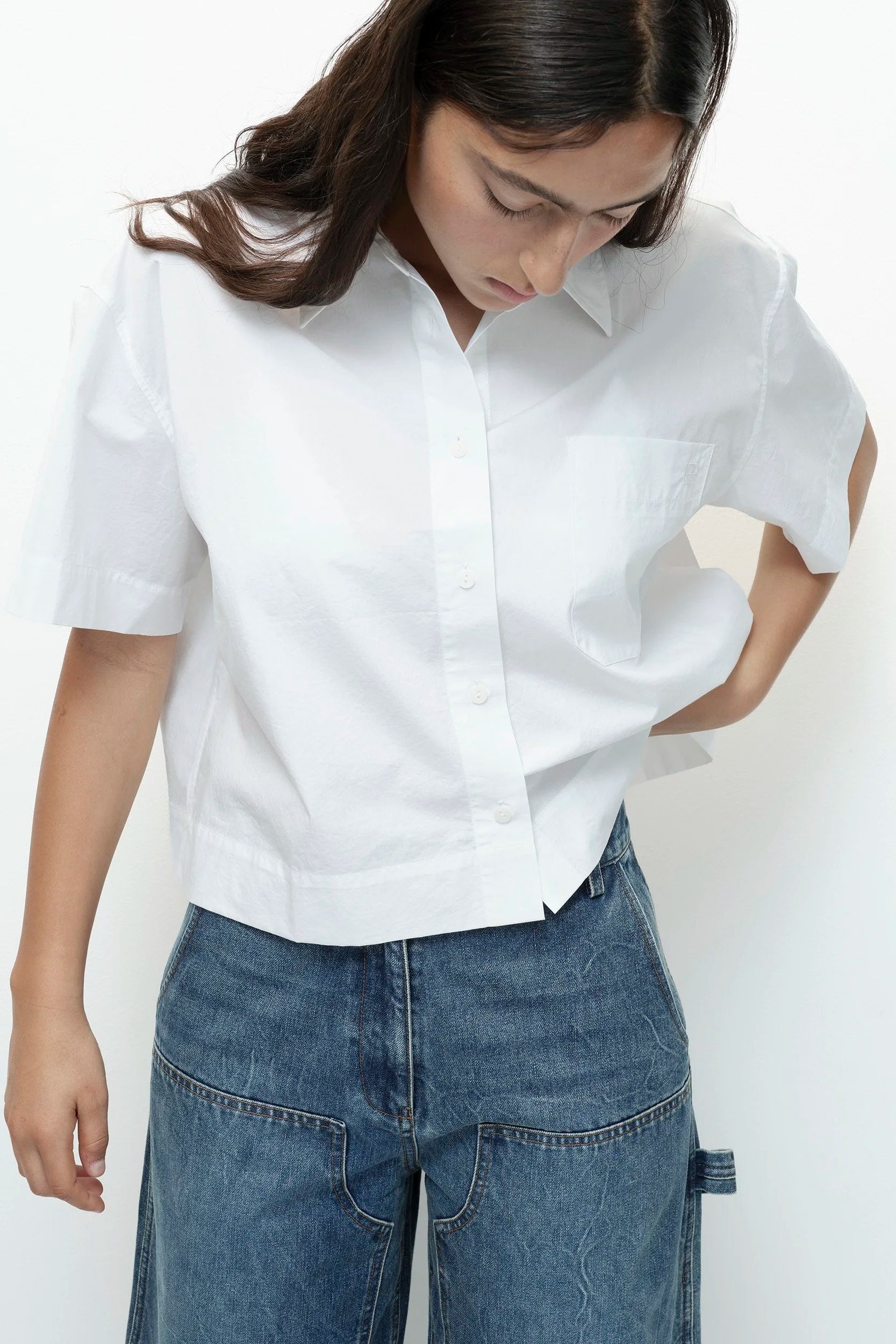 BARREL LEG PATCH DENIM PANT