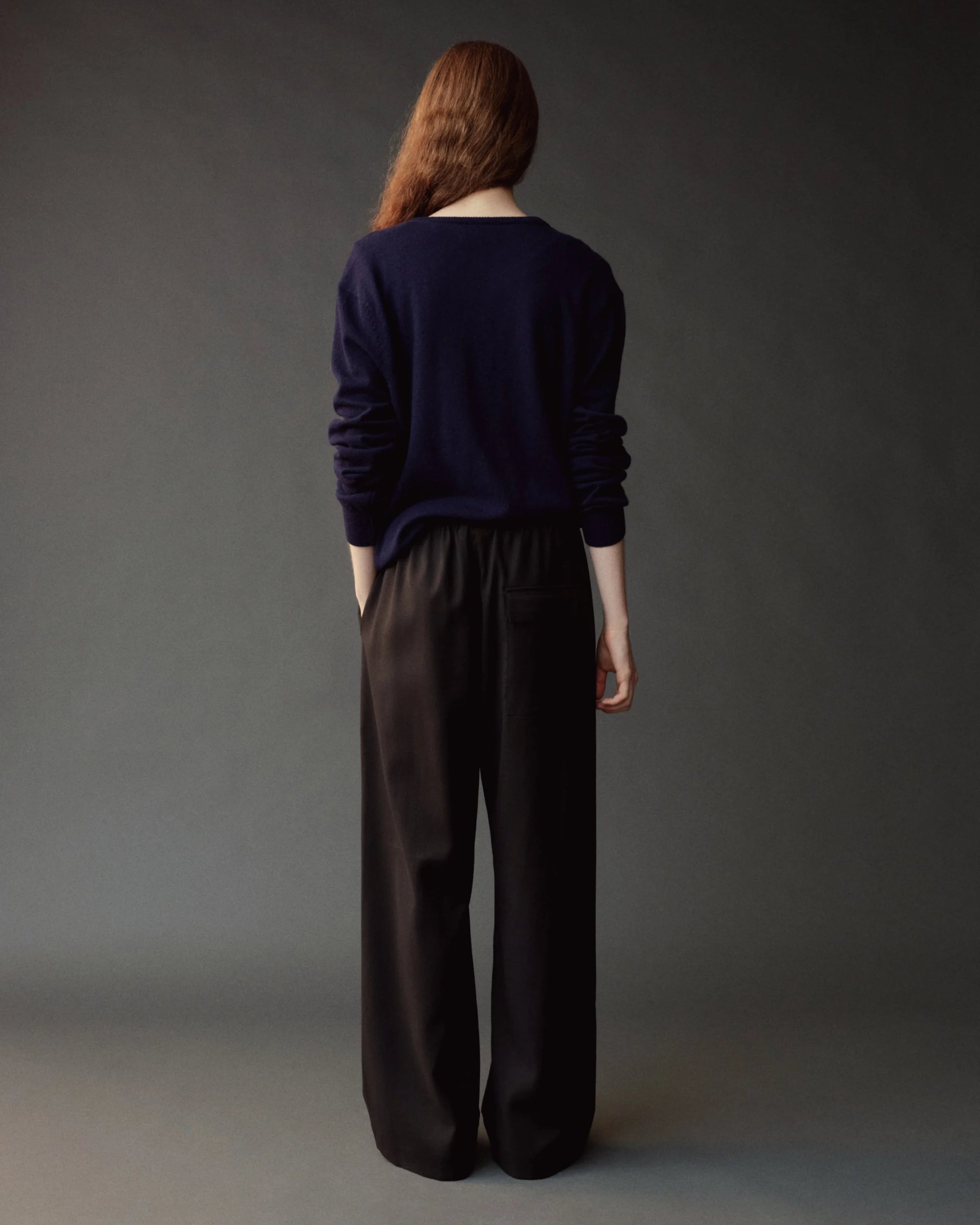 WOOL BLEND DRAWSTRING PANTS