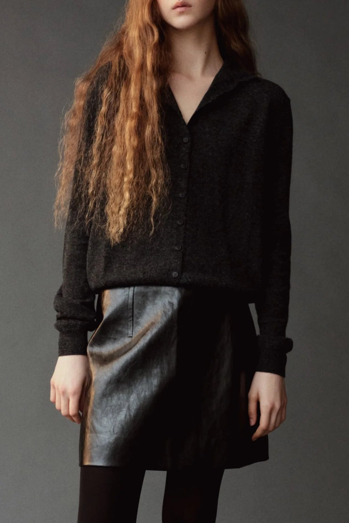 MOCK NECK CARDIGAN