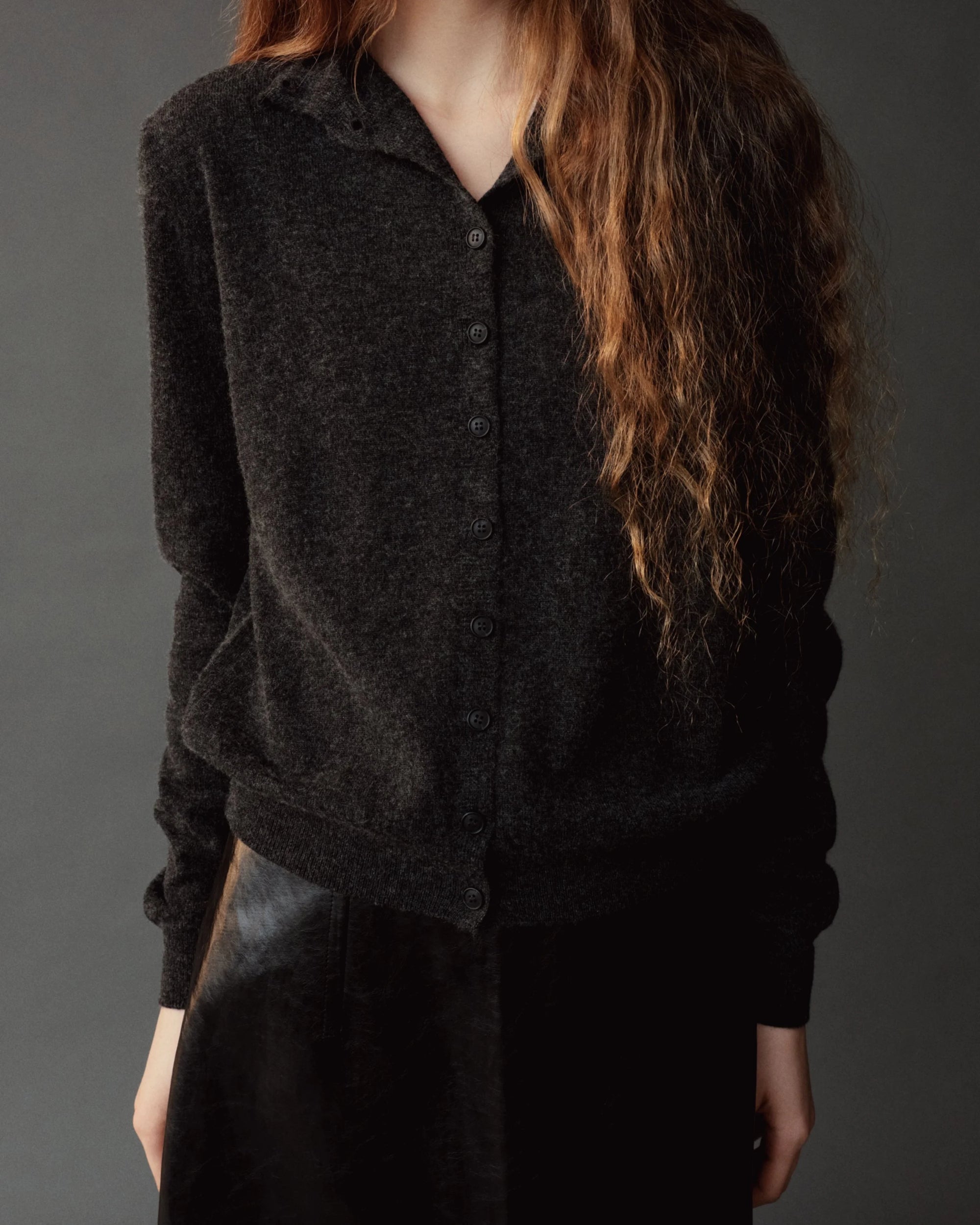 MOCK NECK CARDIGAN