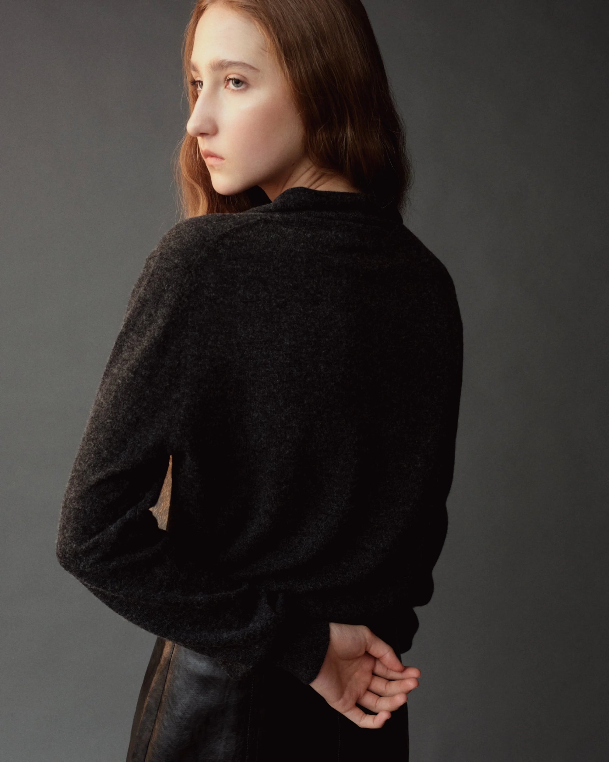 MOCK NECK CARDIGAN