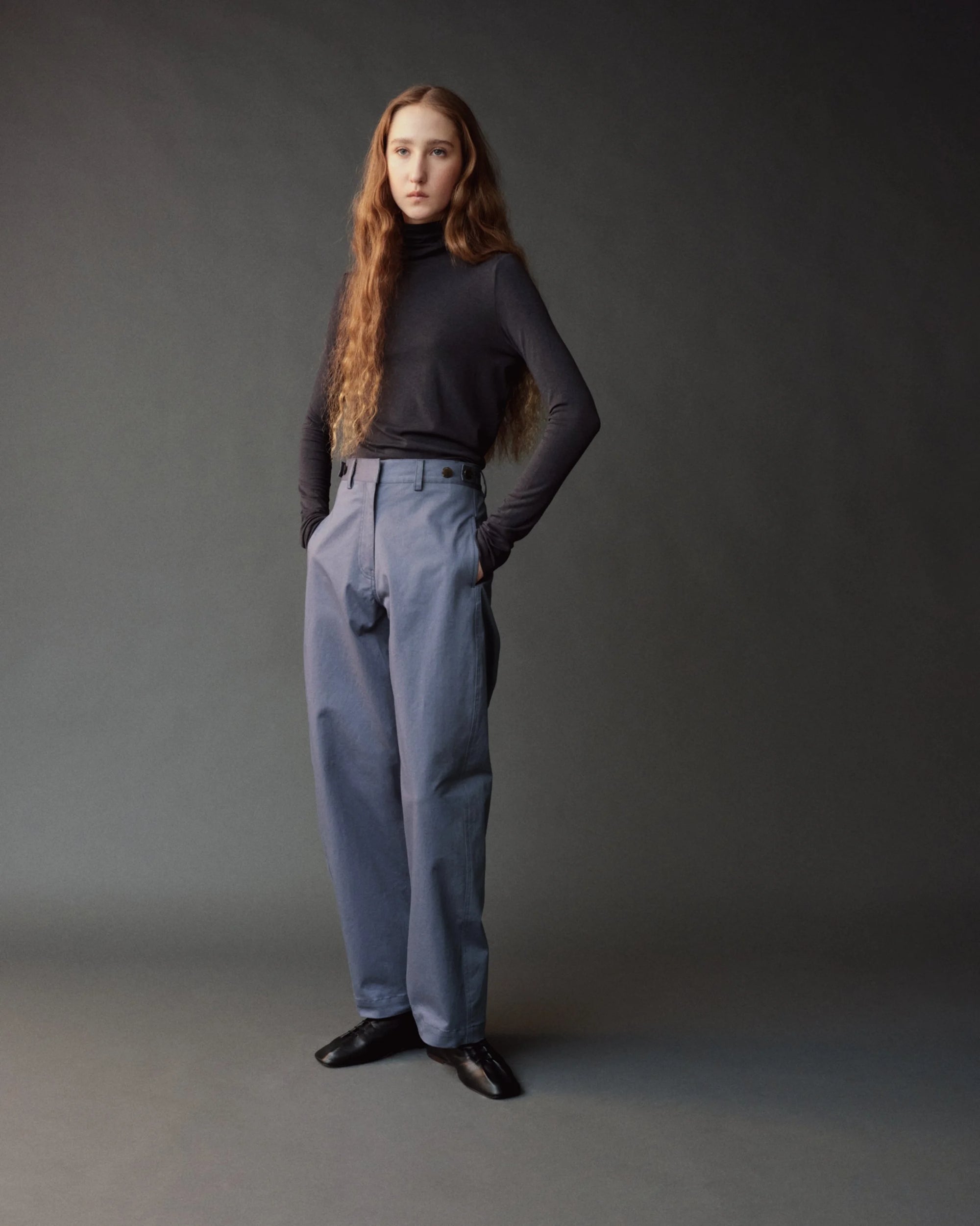 ROLL NECK JERSEY TOP