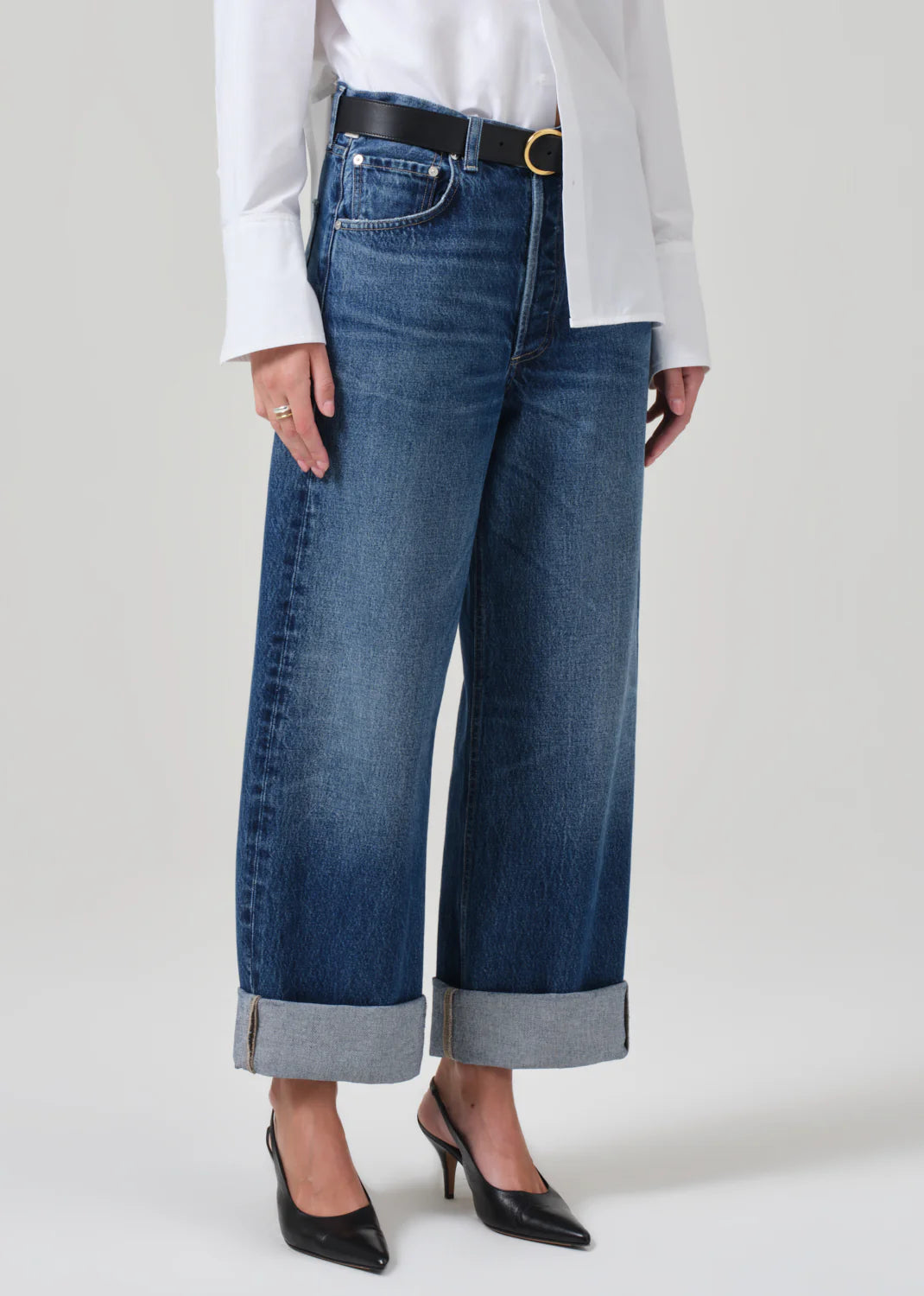 Citizens of Hummanity Ayla baggy jean untacked rolled cuffed hem Claremont wash | Pipe and Row