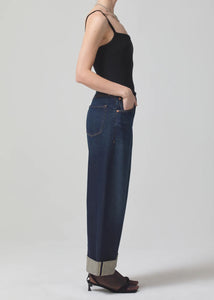 Citizens of Hummanity Ayla baggy jean rolled cuffed hem bravo deep indigo | Pipe and Row