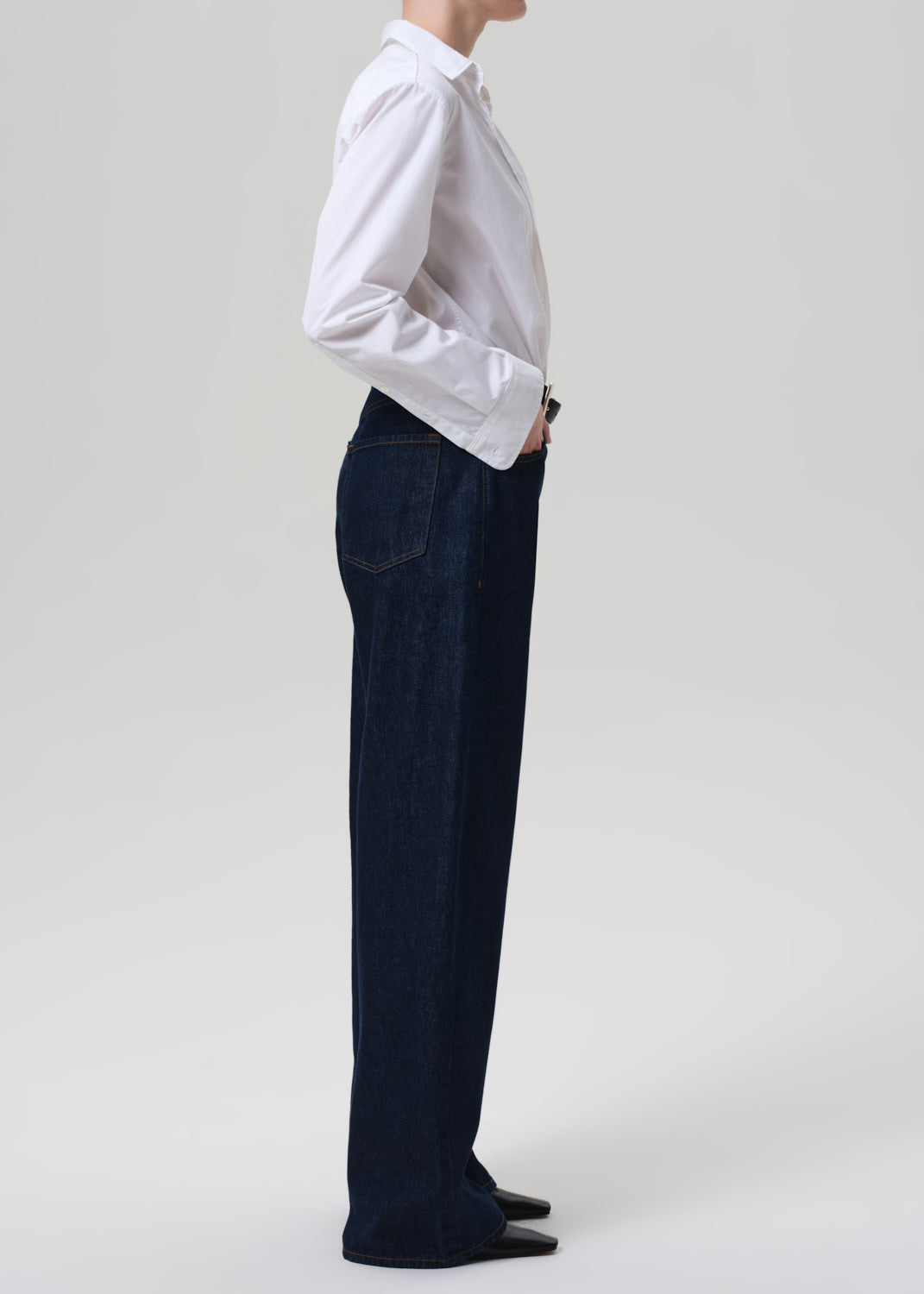 Citizens of Hummanity Ayla petite length baggy jean clean dark Amherst wash | Pipe and Row