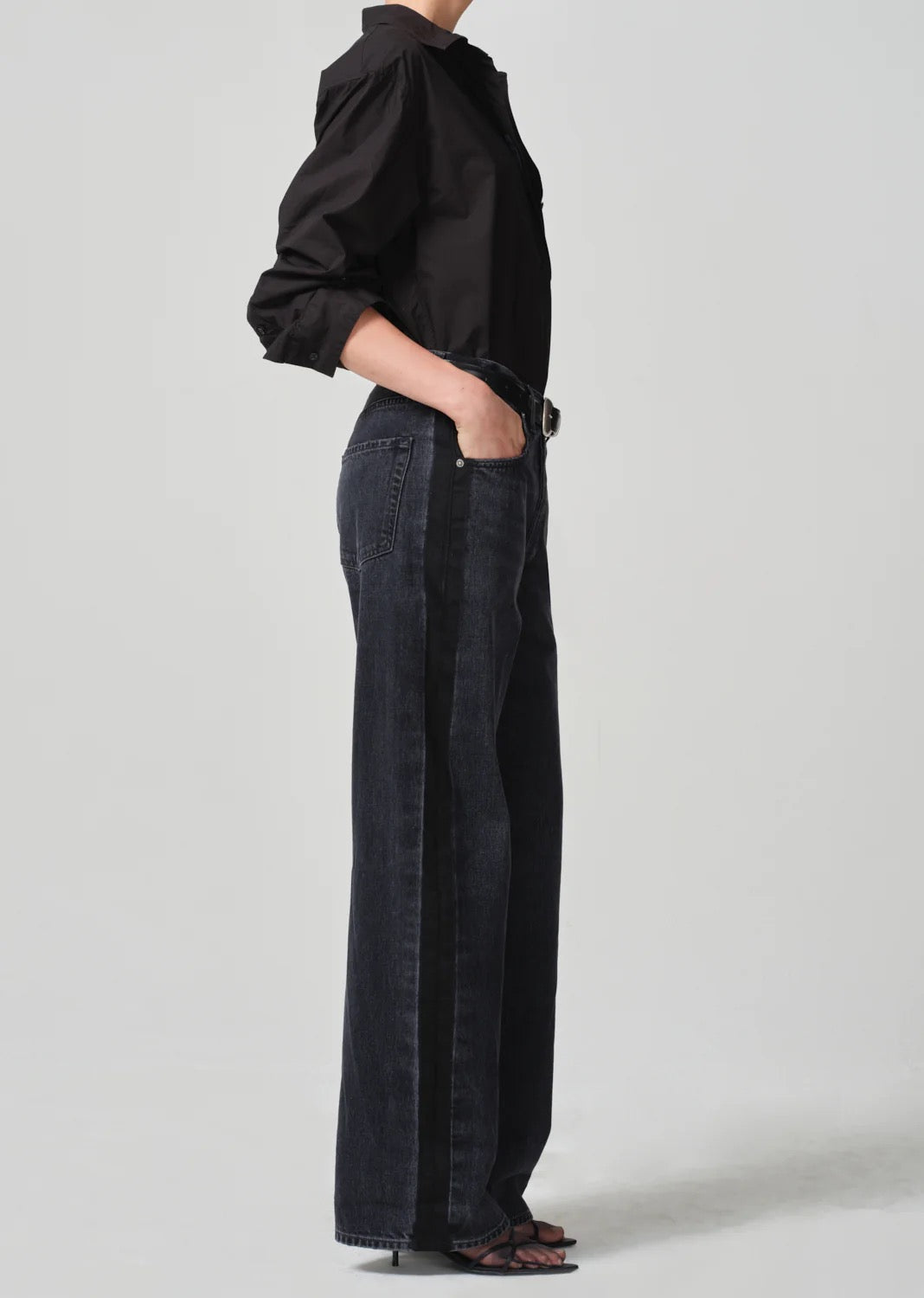 AYLA BAGGY TUXEDO JEAN 28