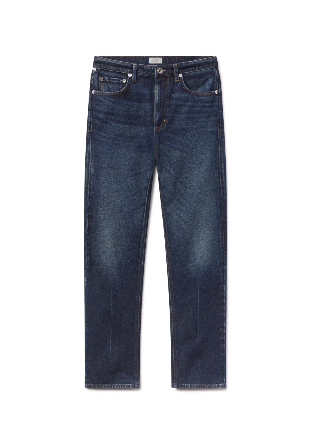 Citizens of Hummanity high rise straight leg Zurie Sutherland dark indigo wash | Pipe and Row